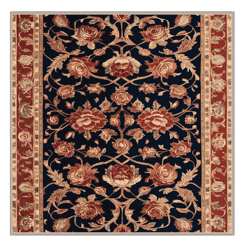 Tapis brun lavable à la machine, Carré 6 pi