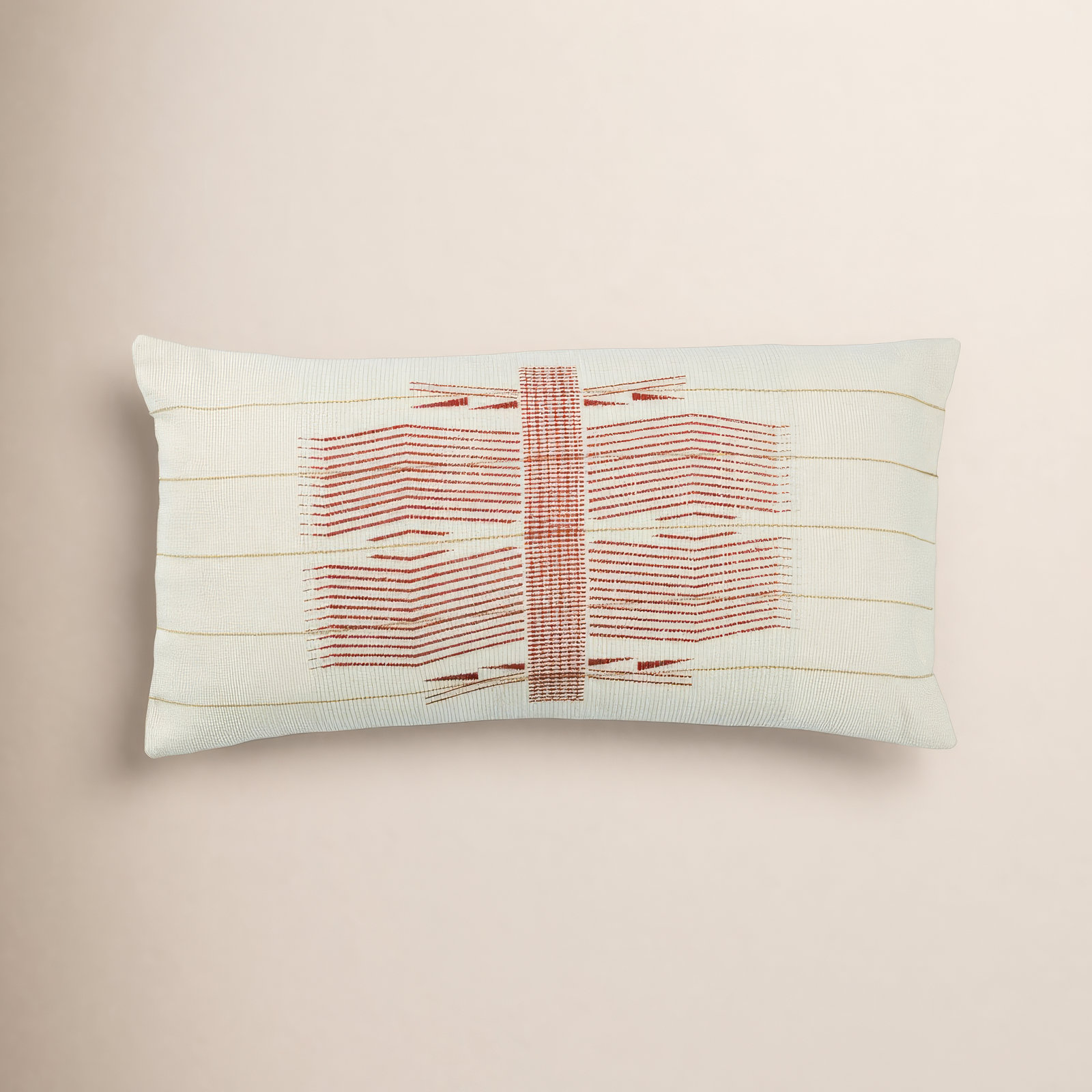 Erika 12" x 24" Cotton Pillow Cover, Pillow Cover Only - No Insert, Red