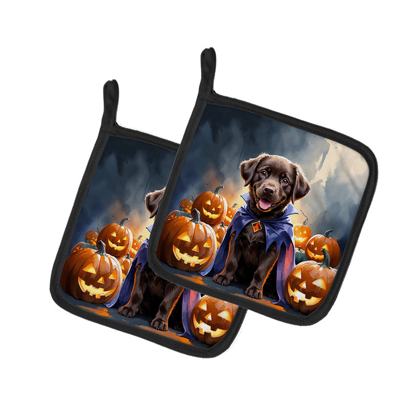 Paire de mangeoires chocolat Labrador Retriever chocolat
