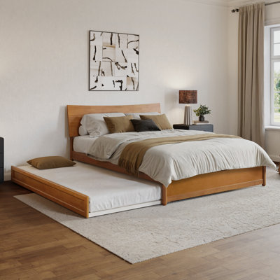 Harlowe Wood Platform Bed with Trundle