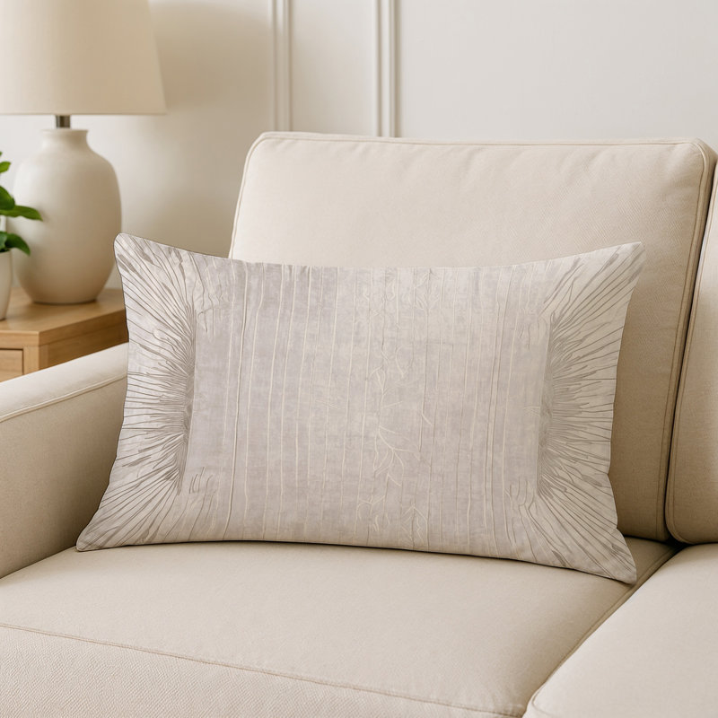Coussin décoratif intérieur et extérieur Modern, Gris abstrait 156, Rectangle H 14 po x l 20 po