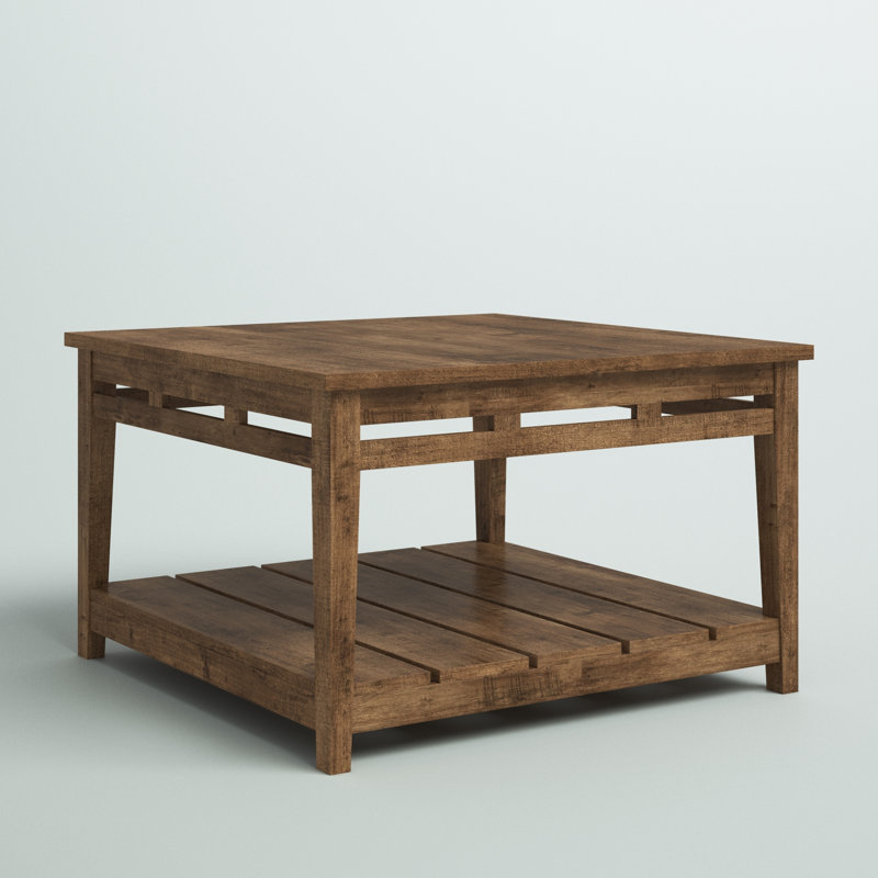 Table basse avec rangement Mendonca, Chêne rustique
