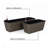 2-Pack Self-Watering Planter - Hand Woven Wicker - Rectangular-1246699731
