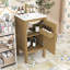 Meuble-lavabo compact autoportant avec rangement réglable, lavabo en céramique et charnières à fermeture douce