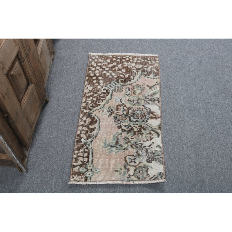 Enchanting Handmade Vintage Turkish Rug with Rustic Floral Pattern for a Warm Home Welcome