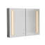 40In. W X 30 In. H LED Large Rectangular Aluminum Alloy Surface Mount Medicine Cabinet With Mirror