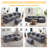 108" Corduroy Modular Sectional Sofa with Movable Ottoman, 3-Seater Deep Seat Couch with Double Cushions and 5 Pillows-257694326