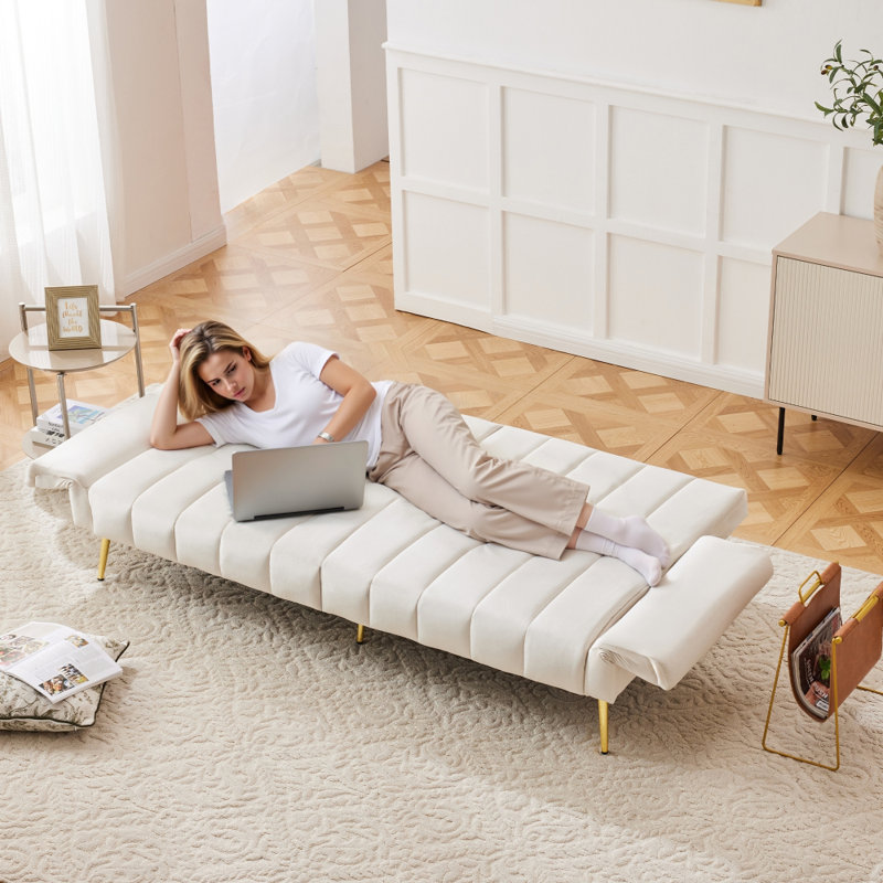 Sofa, Beige Velvet