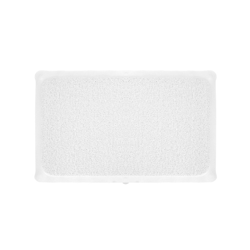 Tapis de bain et de douche antidérapant en PVC Modern Decor, Blanc