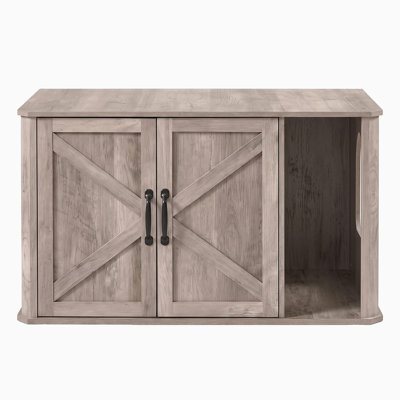 Gerrika Wood Enclosed Litter Box Enclosure