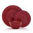 Pfaltzgraff Trellis Snowflakes 12 Piece Dinnerware Set, Service For 4, Red