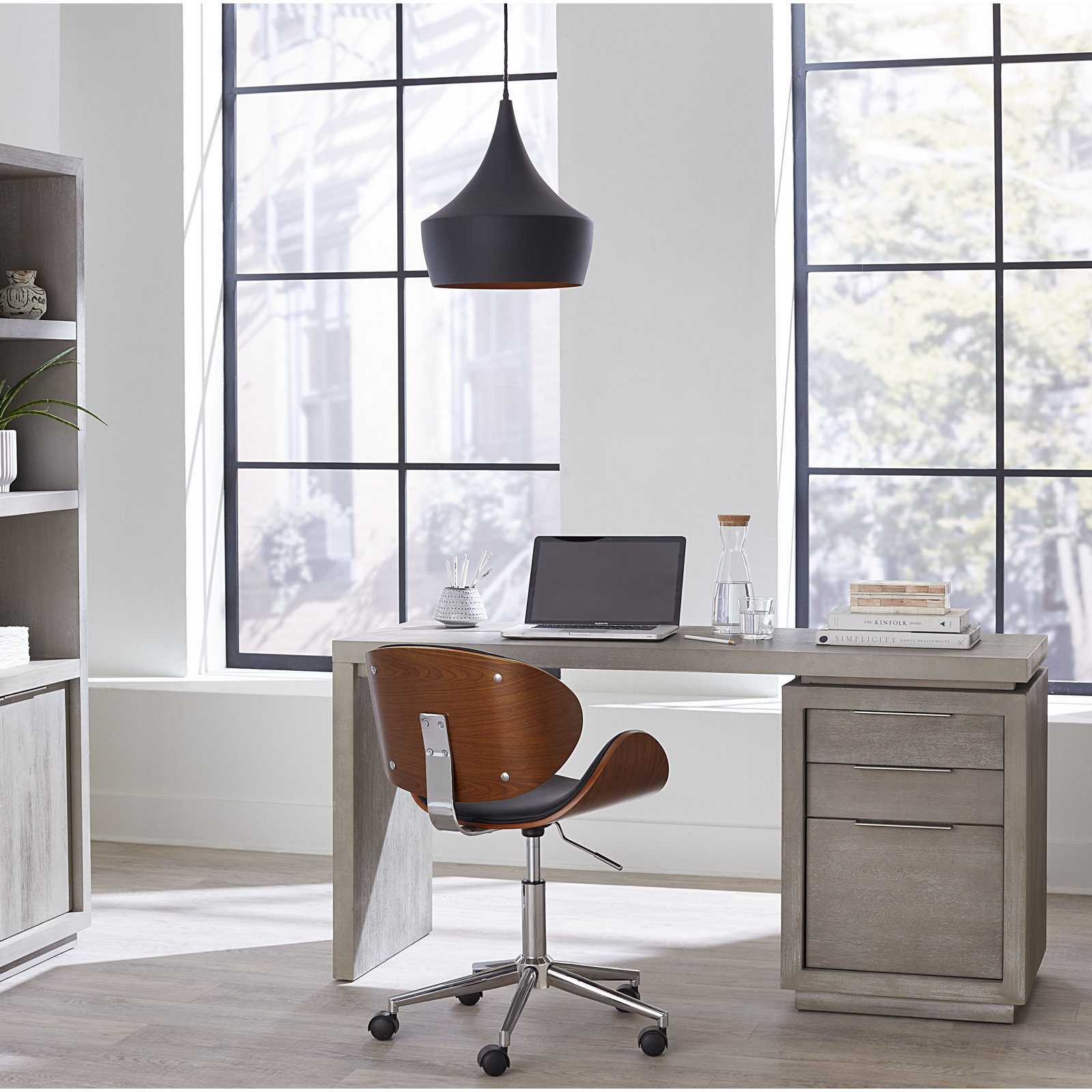 Eloise 60 " Acacia Writing Desk, Mineral