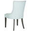 Chaise d'appoint rembourrée Aleshia en bleu clair-1169484972