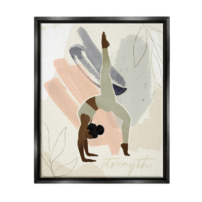 " Strength Abstract Leaf Simple Yoga Fitness Person " by Victoria Barnes