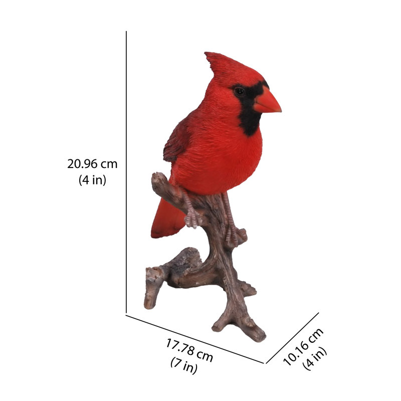 Cardinal on Branch Statue