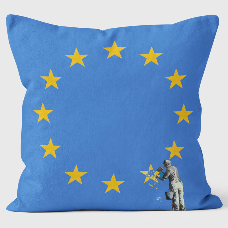 Brexit Banksy Inspired Graffiti Art Cushion