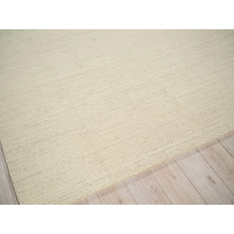 Elements Hand Tufted Wool Area Rug, Rectangle 10' x 14', Beige/Ivory