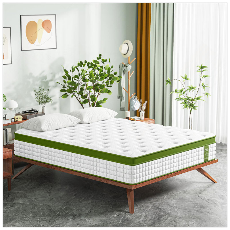 Mattress, Hybrid Mattress In A Box With Gel Memory Foam And Pocket Springs, Pressure Relief & Motion Isolation, Certipur-Us Certified, No Odor