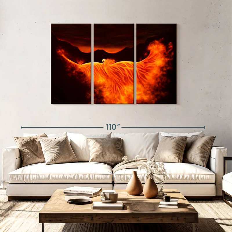 Kelan Phoenix Rising, 48" H x 74" W