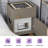 21 Inch Tall Modern Smart Pine Wood Microfiber Leather Safe Nightstand in 7 Colors with Password Key Lock Wireless Charging USB Three Color Light and Bluetooth Speaker-1477088609