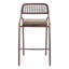Ensemble de 2 tabourets de bar d'extérieur en rotin en acier thermolaqué de qualité hôtelière-10290027-10290026