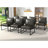  24.6" Wide Minimalist Soft Cushioned Back Upholstered Sled Base Arm Accent Chair (Set of 7)-108052970