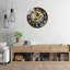 Horloge murale vitrail, horloge murale 24 po