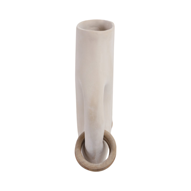 Handmade Clay Table Vase, 12" H x 12" W x 12" D