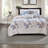 Microfiber Bedding Sets King, Modern Floral Reversible Home Comfort