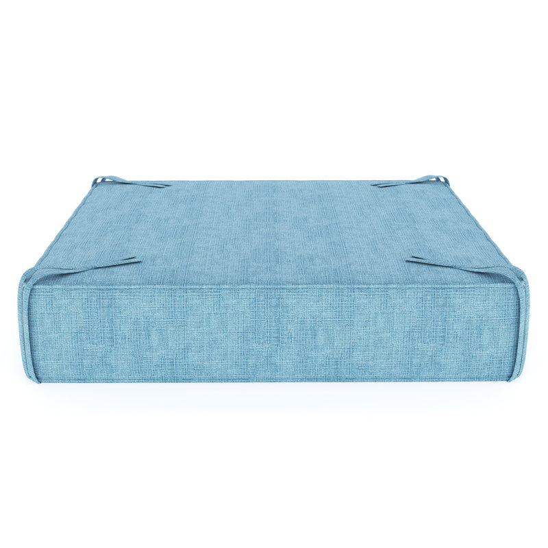 Sunbrella® Outdoor Ottoman Cushion, Cast Horizon Sunbrella® Plainweave