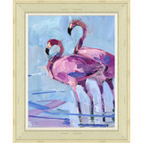 Flamingos Painting by Joseph Mota