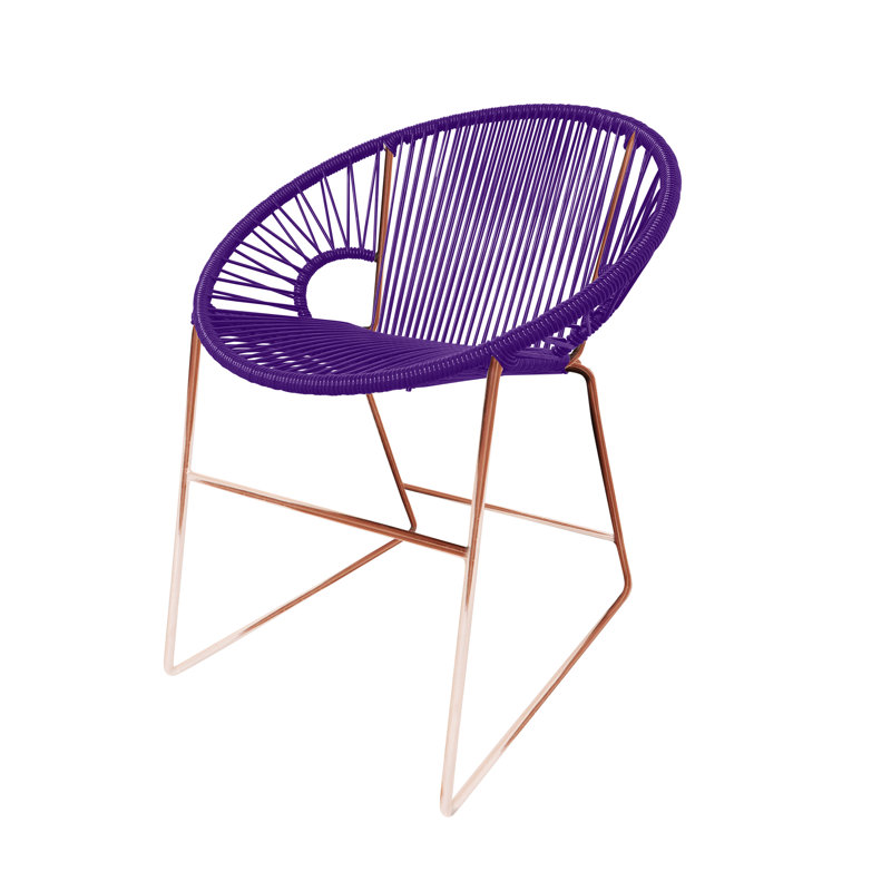 Chaise de patio Puerto, Mauve / cuivre