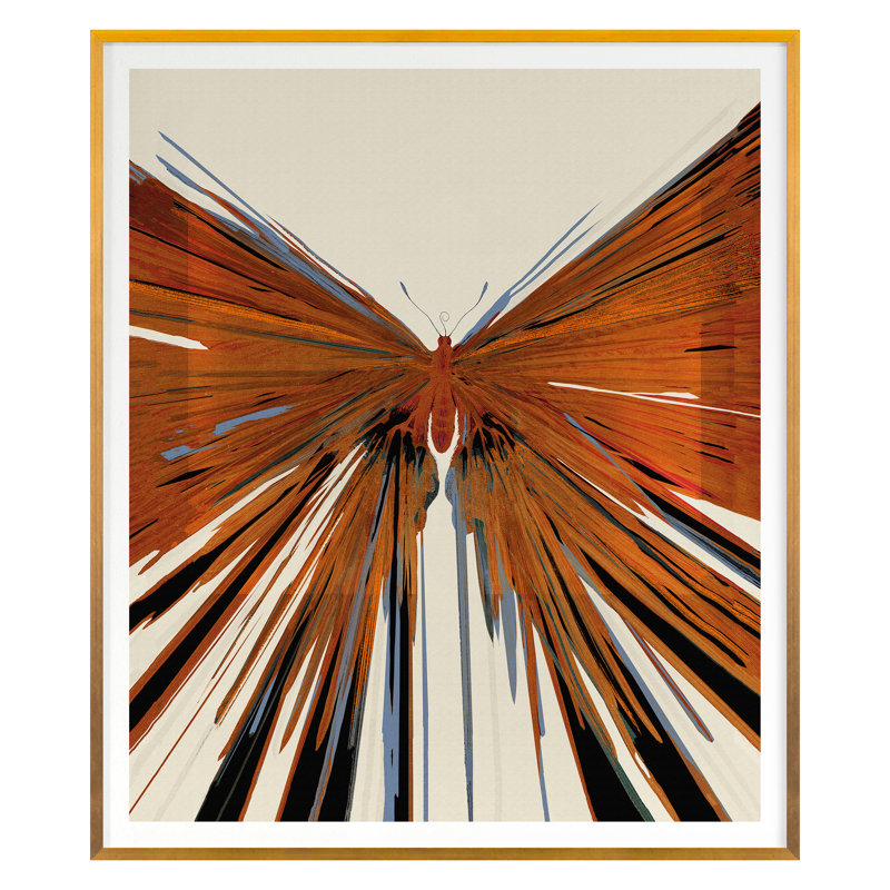 Butterfly Boom 1 Print by Todaro, Katie, Gold Single Picture Framed, 48'' H x 41'' W