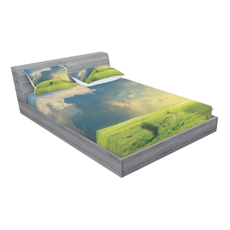 Microfiber Sheet Set, Queen Sheet Set with Fitted Sheet