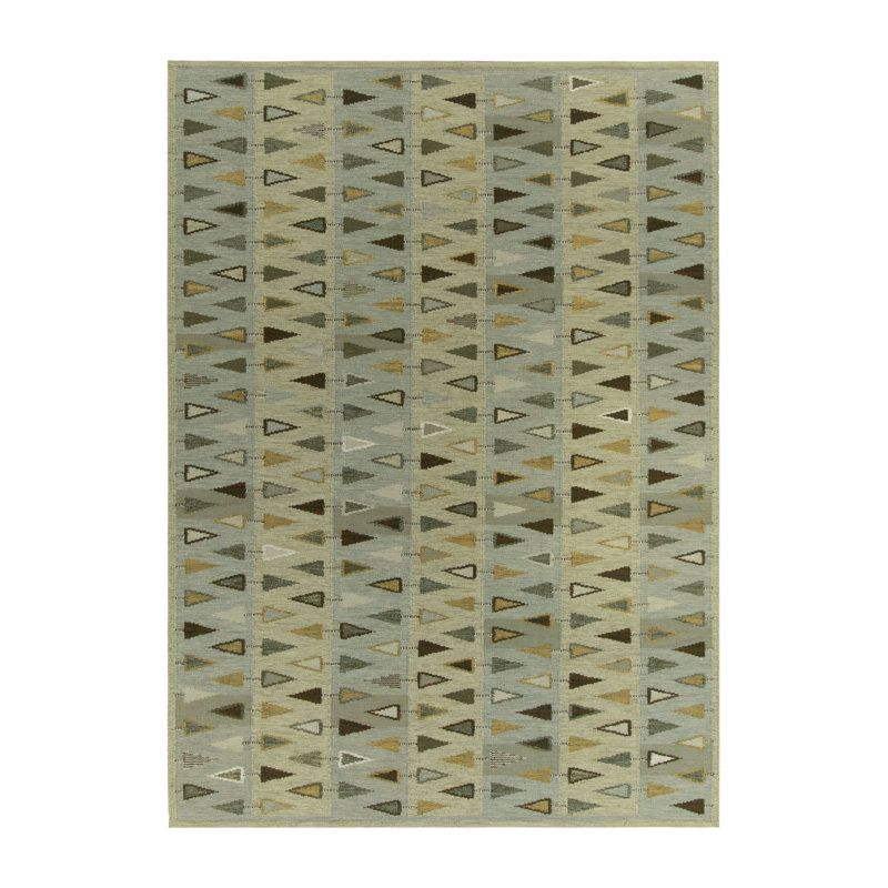 Scandinavian Wool Geometric Area Rug, Rectangle 5' x 7'