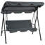 Hermione 3 Seater Swing Chair with Adjustable Canopy, Grey