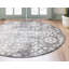 Tapis rond ikat Ashen