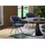Arabella swivel chair in blue-100033629