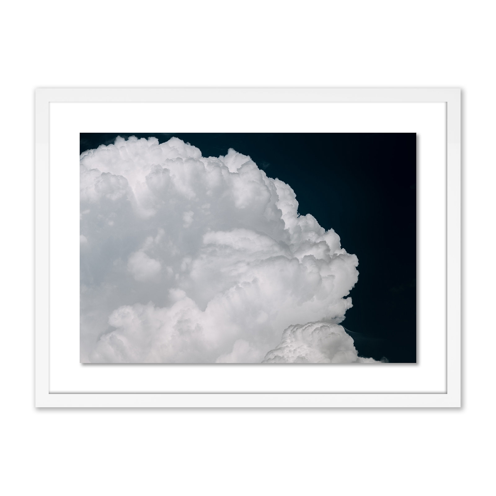 Michael Schauer "Cumulus" Print, White, 18" H x 24" W x 1.5" D