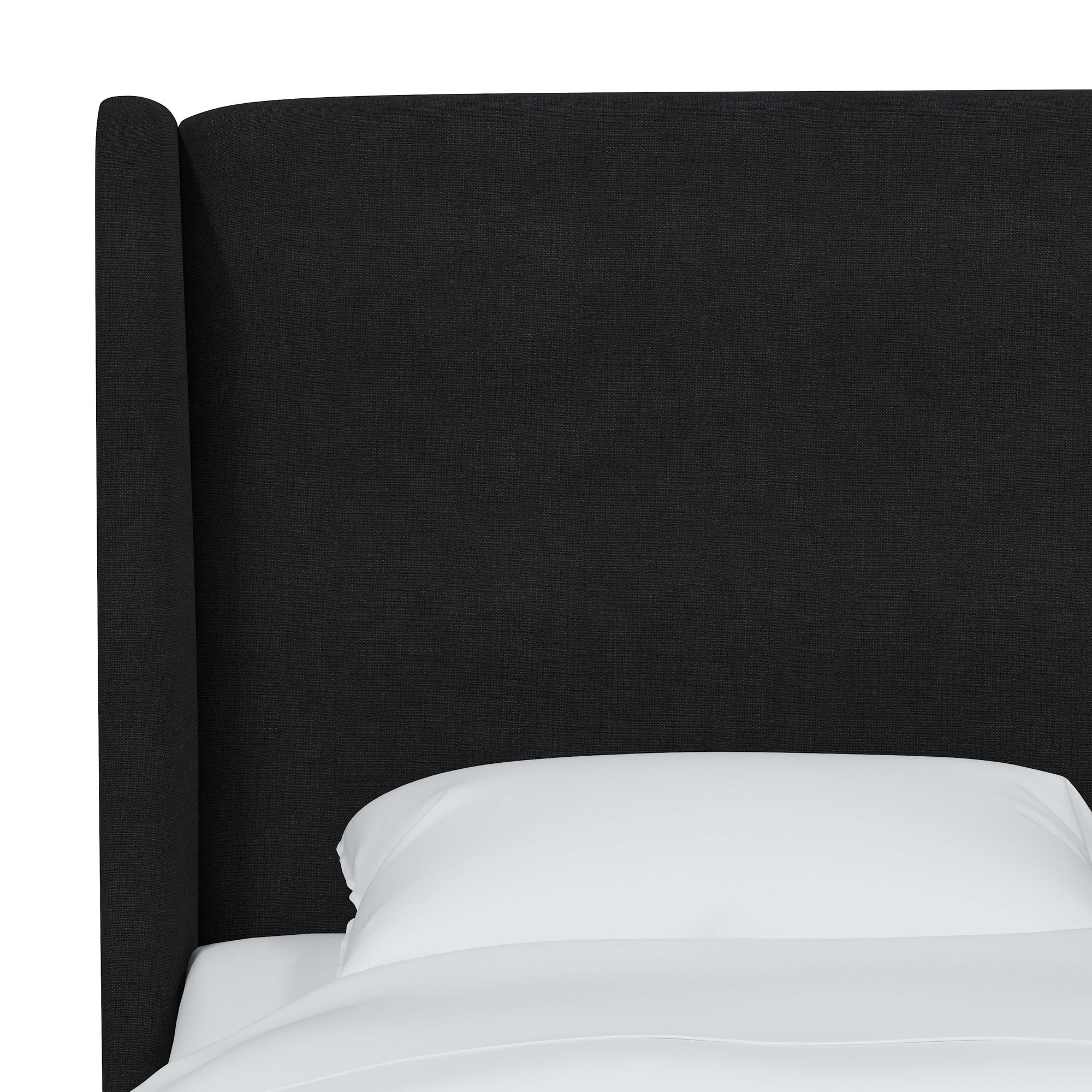 Tilly Upholstered Headboard, King, Classic Linen Black