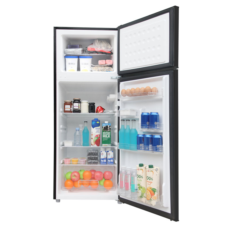Arctic Chef 7.5 Cu. Ft. Apartment Size Fridge with Freezer, Black