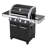 Monument Grills 4-Burner Propane Gas Grill with Side Burner Built in Thermometer, Black-87823721