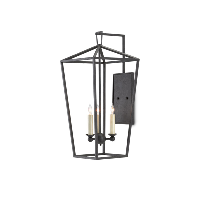 Denison Wrought Iron Candle Wall Light