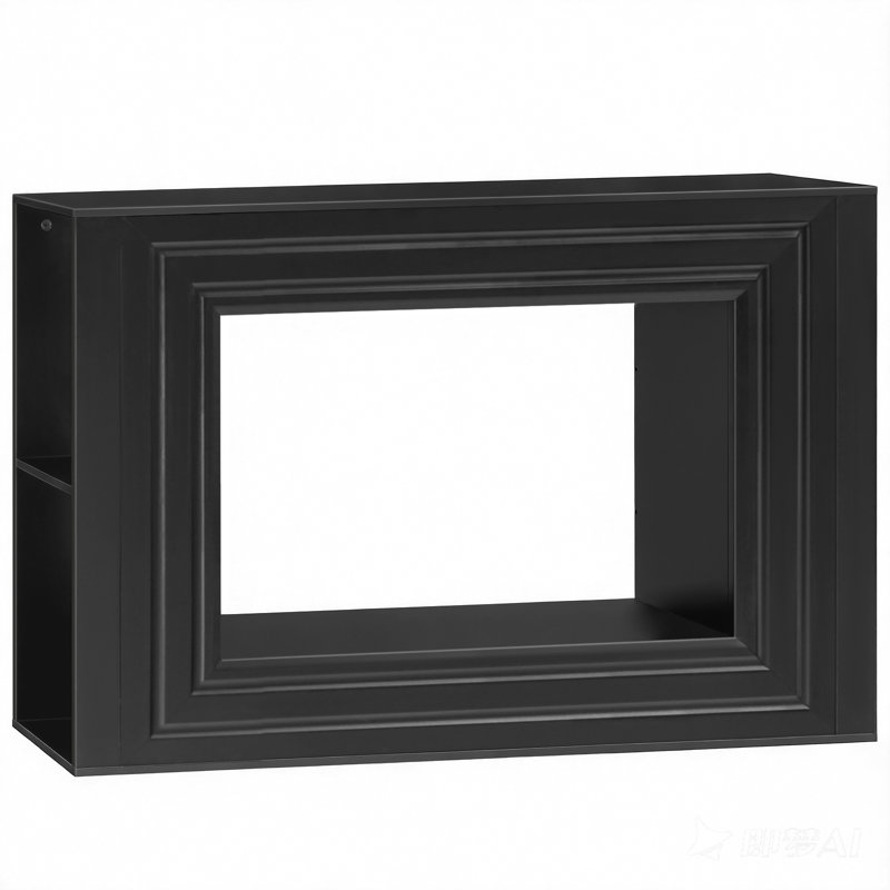 Console 47,2 po avec tablettes réglables, table d'entrée avec rangement, Noir