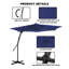 Parasol lumineux en porte-à-faux 10 pi Dantez-98098849