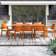 Anautica 8 - Person Wood Patio Dining Set with Rectangular Table , Cushions Included