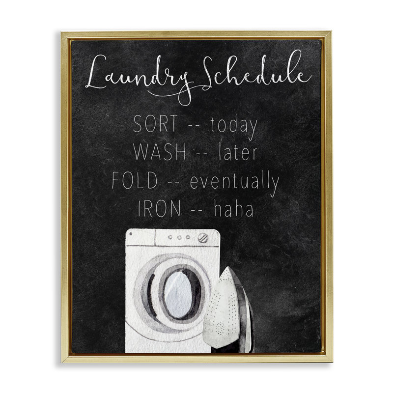 Cadre flottant Lazy Laundry, H 31 po x l 25 po, Cadre flottant métallique doré