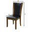 Chaise d'appoint en similicuir noir Ikram