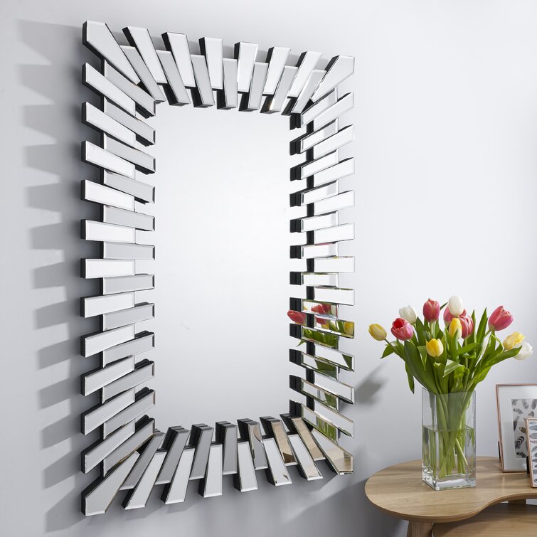Sunburst Sophisticated Rectangular Wall Mirror