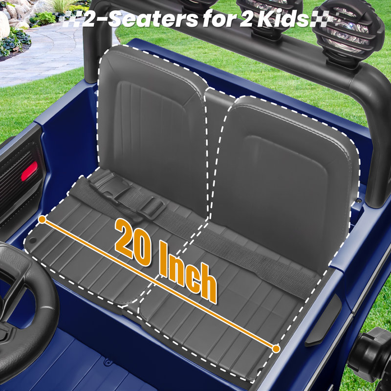 Voiture électrique 24 V pour enfants Silverado sous licence avec télécommande, démarrage en douceur et lumières DEL, Bleu